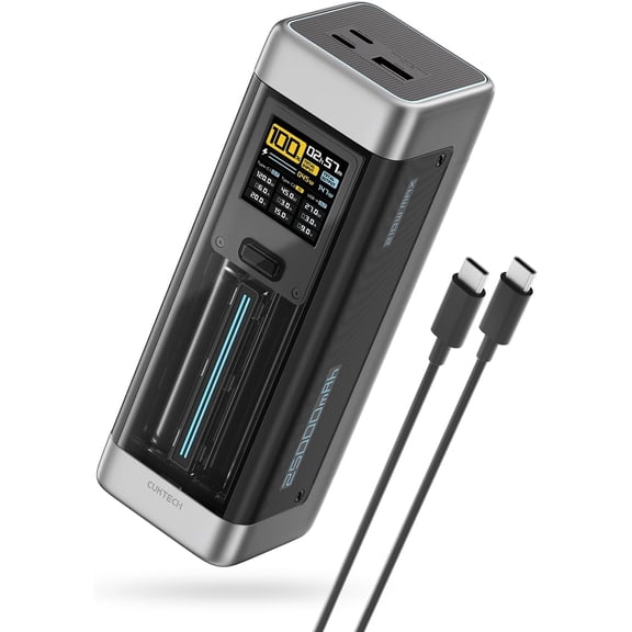 Solar-Charger-Power-Bank-49800mAh Portable Solar Phone Charger with LED Flashlight/15W Fast Charge USB C Waterproof External Backup Battery Pack for All Cell Phones & Electronic Devices