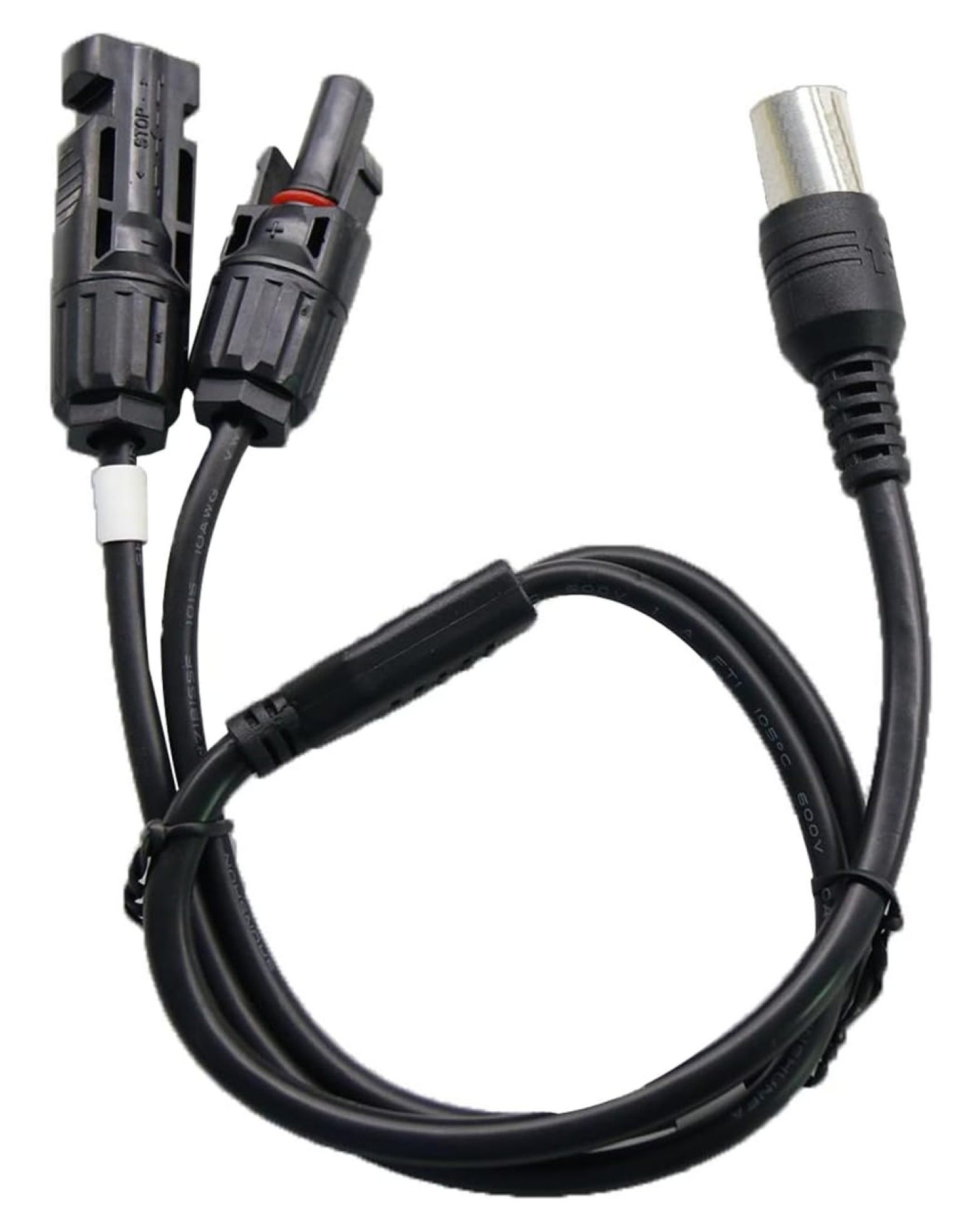 Solar Charging Cable, M/C/4 to 5-Pin GX16 Aviation Plug Solar Charging Cable for E600LFP, E1500LFP, E2000LFP, E1500PRO, E3000, E1000PRO