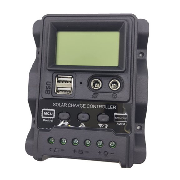 Solar Charging Controller With LCD Display 10/20/30Amp Auto Solar Charging Regulator for Electronic Device Enduring