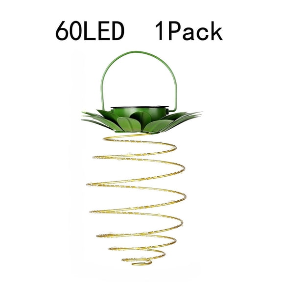Solar Charging Light LED Copper Wire Light String Pineapple Iron Lantern Outdoor Waterproof Garden Decorative Hanging Lights