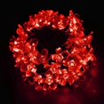 thumbnail image 1 of Solar Cherry Blossom Flower String Lights Waterproof 21 Feet 50 LED Peach Cherry Blossom Flower Fairy Lights 8 Modes for Wedding Christmas Gardens Indoor Home (Pink), 1 of 9
