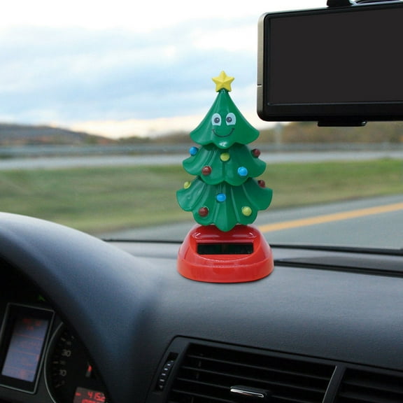 Solar Christmas Dancing Figurines, Solar Shaking Head Doll, Cute Christmas Tree Solar Dancing Toys, Solar Powered Swinging Head Dashboard Bobbleheads, Decor for Thanksgiving, Chrismes, Cars, Home