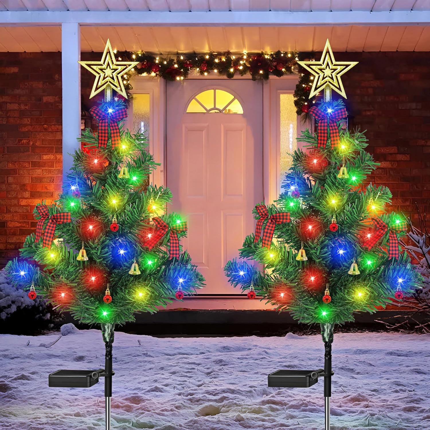 Solar Christmas Decorations Small Christmas Tree with Lights
