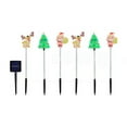 thumbnail image 1 of Solar Christmas Figurine Pathway Lights Outdoor Lighted Decorative Snowman Xmas Tree Reindeer House with Garden Stakes for Yard Patio Lawn Landscape Driveway Winter Holiday Party Decor, 1 of 5