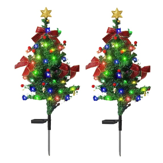 Solar Christmas Lights Outdoor, 46FT Waterproof LED String Lights with 8 Modes Auto On/Off for Garden Tree Patio Party Decor, 2PC