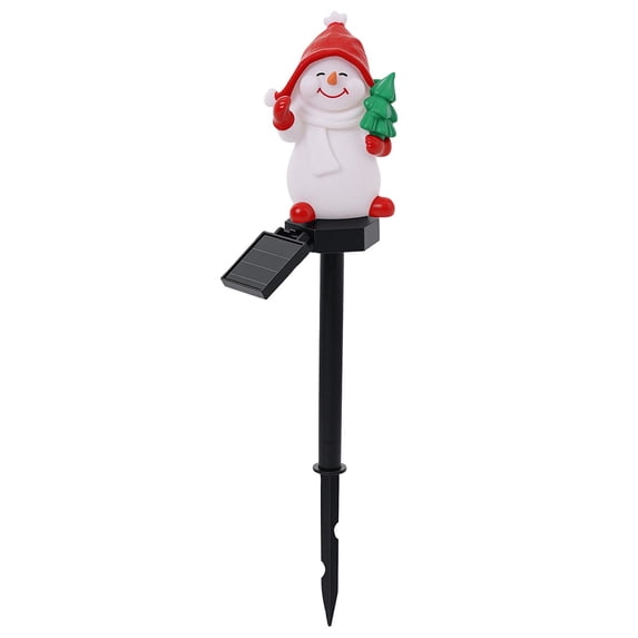 Solar Christmas Lights Outdoor Featuring 17 Inch Snowman with Solar Panel and Red Hat Design, Weather-Resistant Outdoor Solar Pathway Lights for Yard Decoration and Holiday