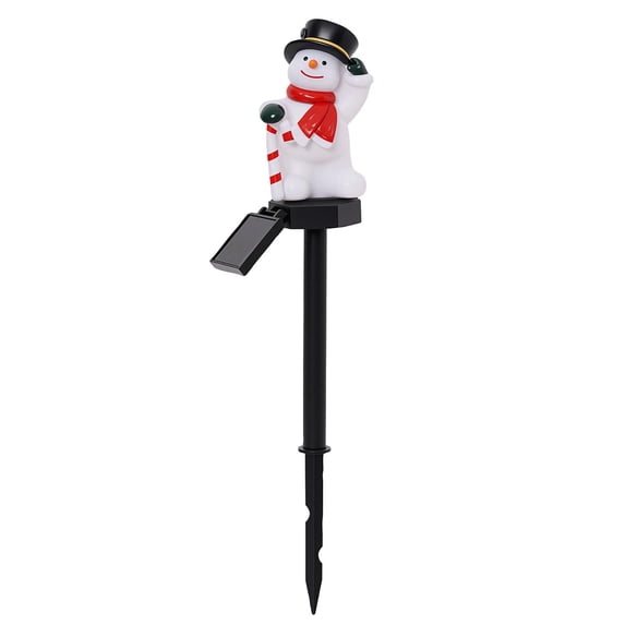 Solar Christmas Lights Outdoor Featuring Snowman Design with Solar Panel Stake, Waterproof Pathway Lights for Yard Garden Patio, Holiday Christmas Decorations Outdoor 1 Pack