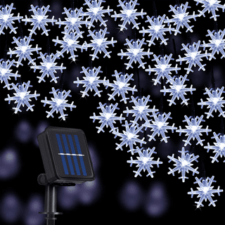 Solar powered snowflakes discount