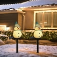 thumbnail image 1 of Solar Christmas Snowman Ground Lights Outdoor Garden Stake Lighting Waterproof Resin Decor Patio Lawn Yard Pathway Decoration, 1 of 5