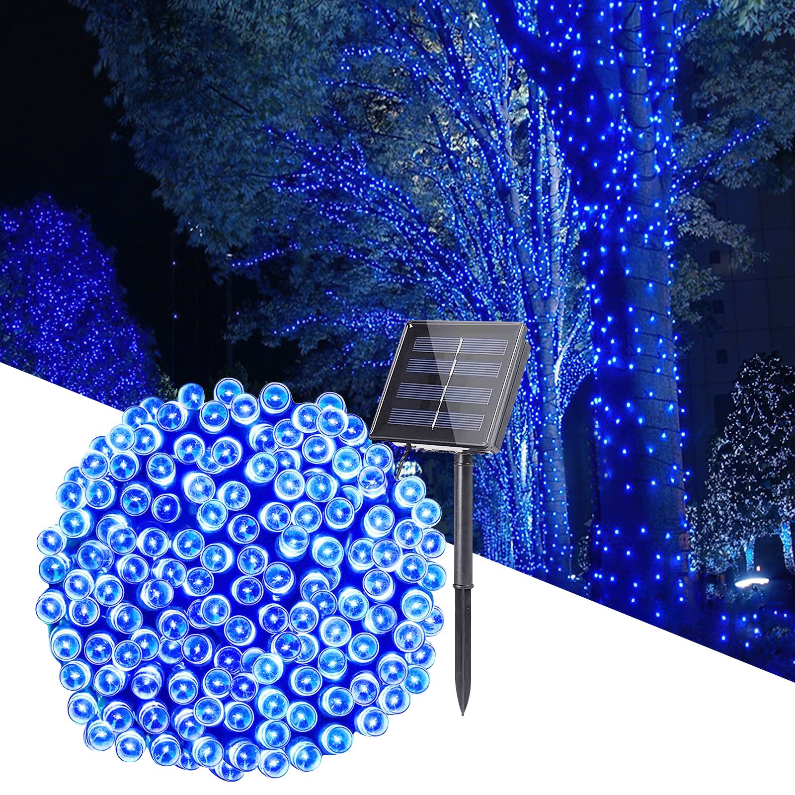 Solar Christmas String Lights, Fairy String Lights, 72 ft 200 LED 8