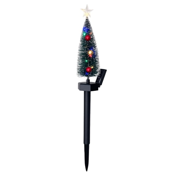 Solar Christmas Tree Garden Stake Lights, 20IN Waterproof Pathway Lights, Xmas Tree Yard Stakes for Lawn Patio Front Porch Walkway, Solar Powered Holiday Garden D