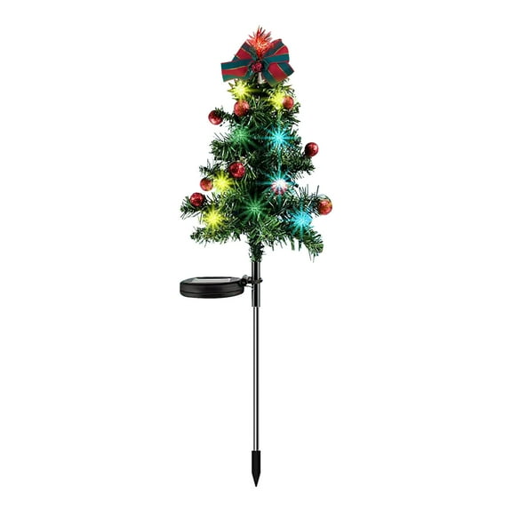 Solar Christmas Tree Light Outdoor LED Decoration, Plug-In Frosted Bulb String Lights with Flashing Modes for Garden, Patio, Holiday Party