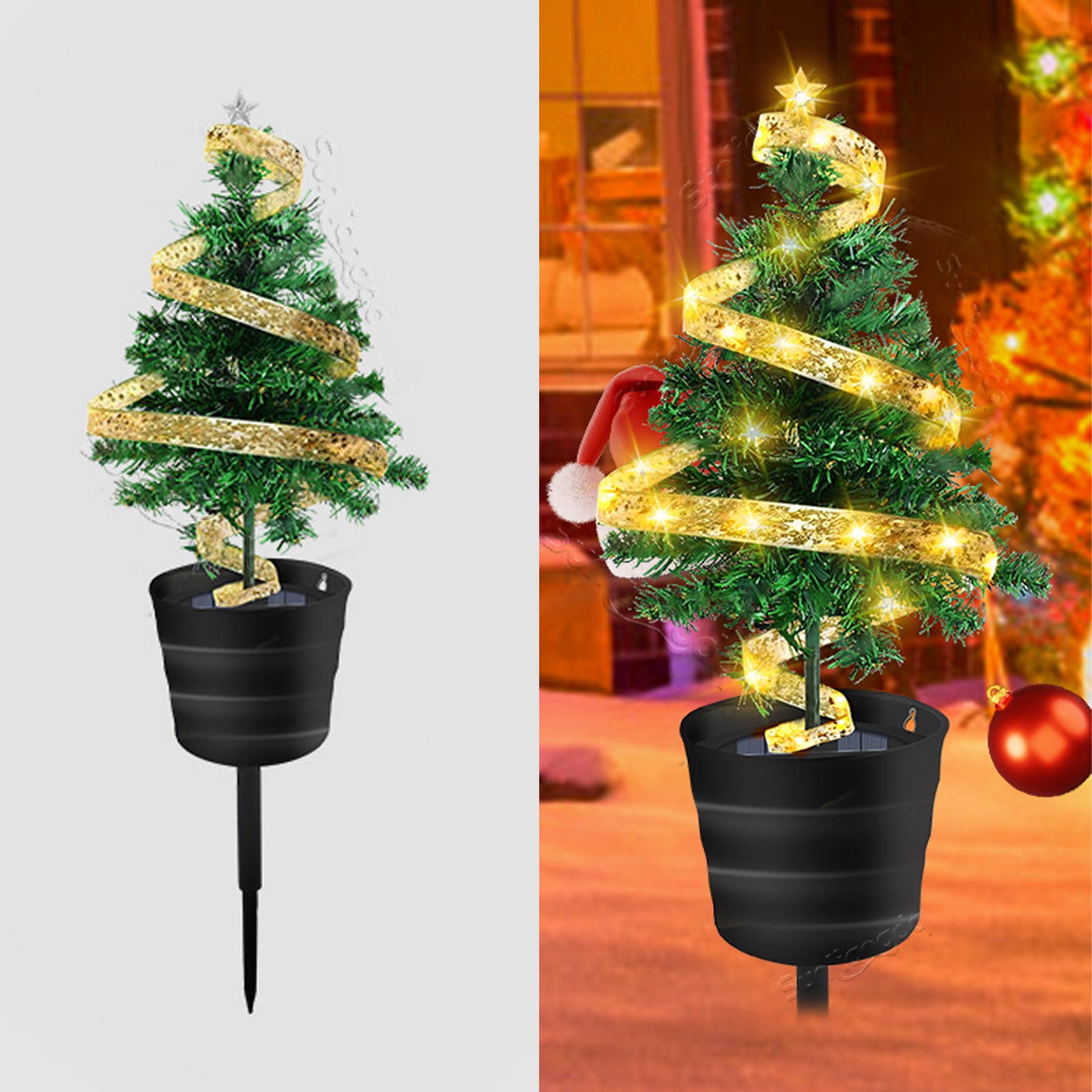 Solar Christmas Tree Light Solar Powered Small Christmas Tree for