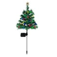 thumbnail image 1 of Solar Christmas Tree Lights Outdoor Decorations, Waterproof Solar Powered Prelit Tree with Multicolor LED & Flashing Modes - Holiday Stakes for Garden Yard Patio Pathway Lawn Cemetery Grave Decor, 1 of 3