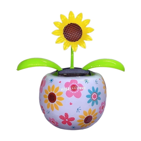 Solar Chrysanthemum Dancing Flower for Car,Automatic Swinging Bee Flower Decoration Dashboard Ornaments,Car Windowsill Decoration Desktop Solar Ornament,Solar Dancing Figurines