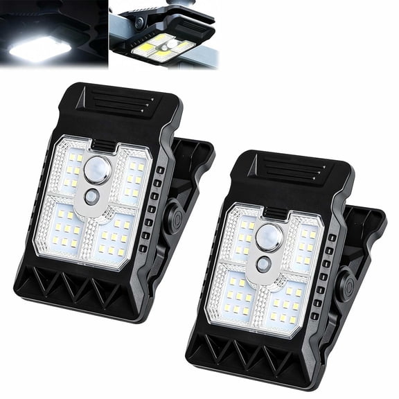 Solar Clip Light with Motion Sensor, 30 LED Wireless Clip On Solar Lights Outdoor, IP65 Waterproof 3 Modes Security Night Lighting for Deck Gutter Garage