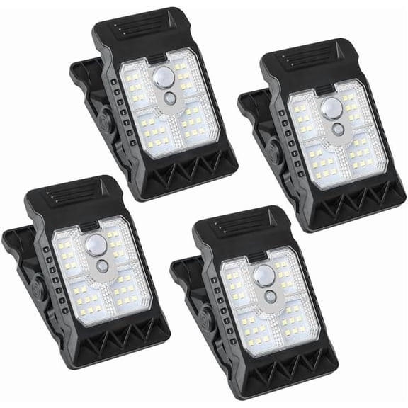 Solar Clip Light with Motion Sensor, IP65 Waterproof Outdoor Security Light-High-Output LED with Auto On/Off for Fence, Garden, Garage, Stairs-Powerful Wireless Solar Clamp Lighting, Easy Install