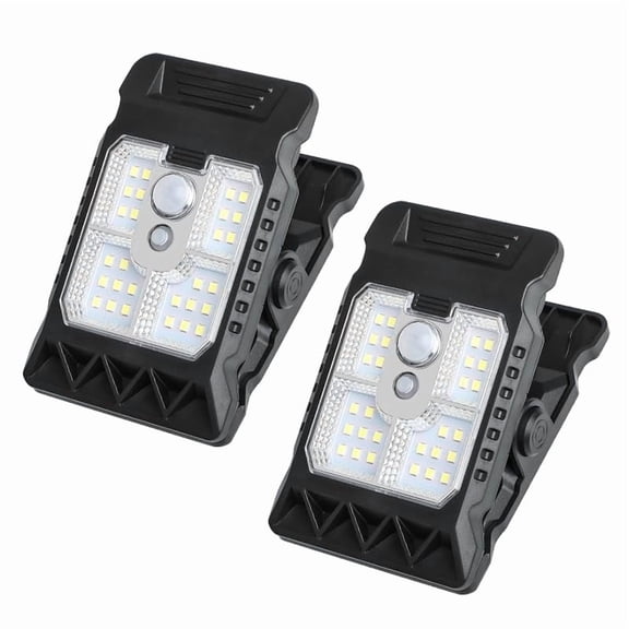 Solar Clip Light with Motion Sensor, IP65 Waterproof Outdoor Security Light-High-Output LED with Auto On/Off for Fence, Garden, Garage, Stairs-Powerful Wireless Solar Clamp Lighting, Easy Install
