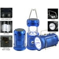 thumbnail image 1 of Solar Collapsible LED Lantern 3-in-1 Rechargeable, Flashlight & USB Power Bank - Portable, Bright, Eco-Friendly - Camping, Outdoor Activities, Emergencies (Blue), 1 of 5