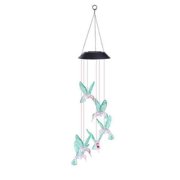 Solar Color Changing LED Hummingbird Wind Chimes 2 pack
