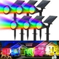 thumbnail image 1 of Solar Lights Outdoor, 6 pack RGB, 7 Modes, 180° Adjustable, Waterproof Christmas Solar Spotlights for Yard, Pathway, Garden, 1 of 7
