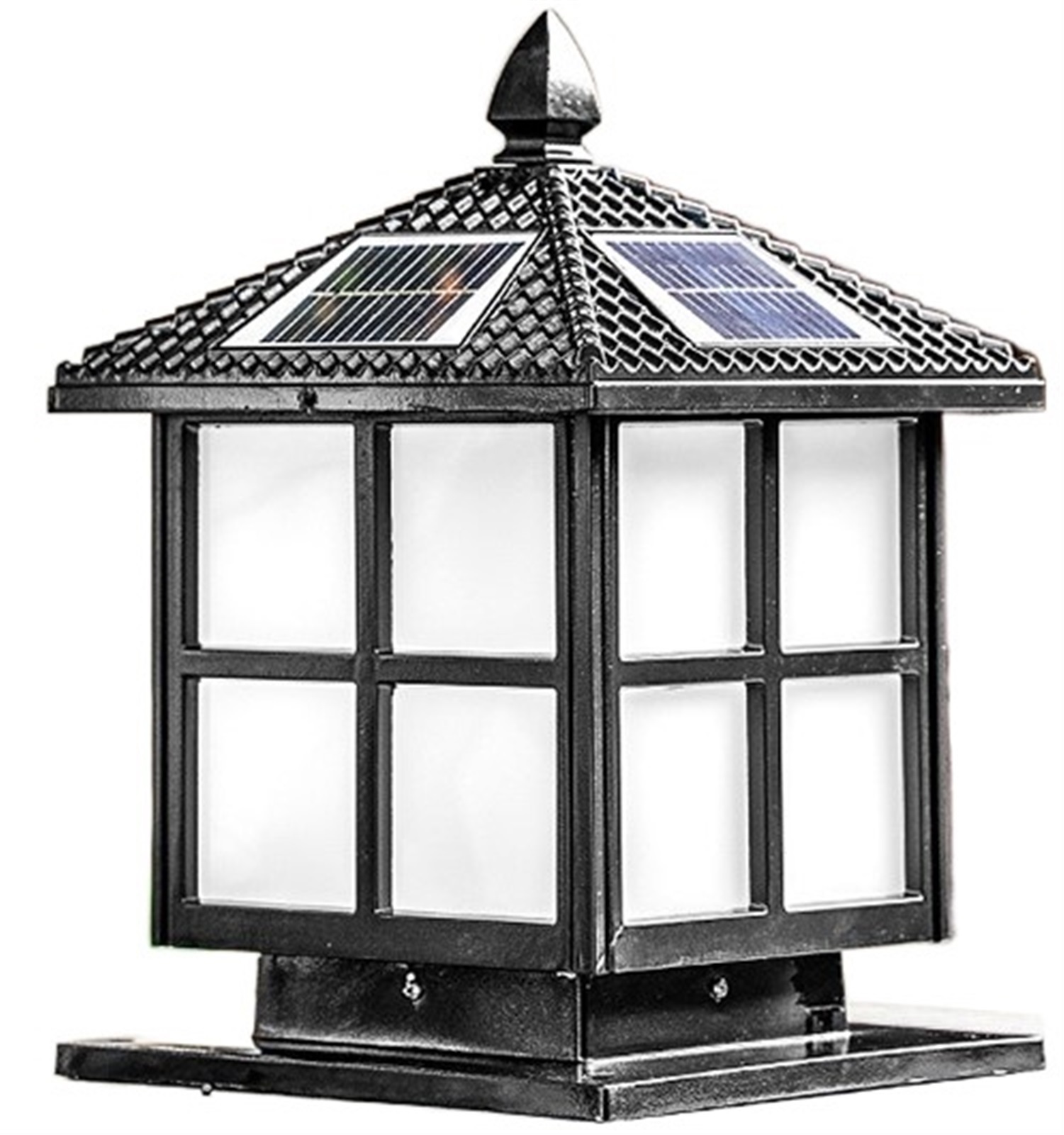 Solar Column Headlight Outdoor, LED Solar Torch Light Light Outdoor