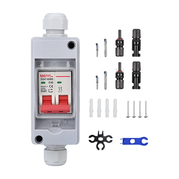 Solar Combiner Box DC500V Waterproof Electrical Distribution Unit Power Distribution Box For Outdoor Photovoltaic Systems