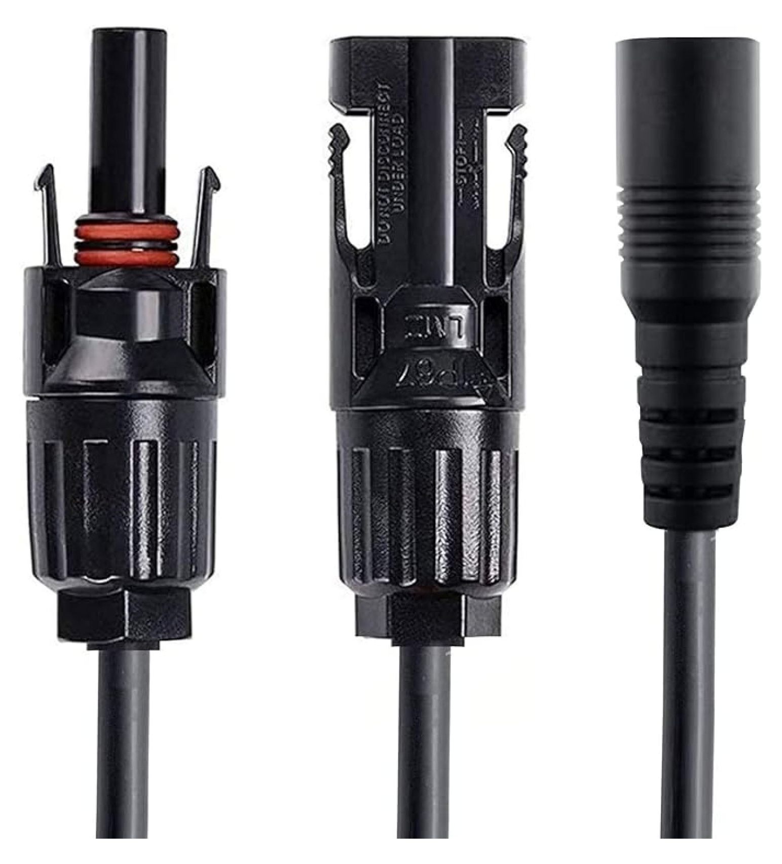 Solar Panel Plug Adapter Solar Connector Adapter, HY-AS-FD8MM DC 8mm Female to Solar; Black ...