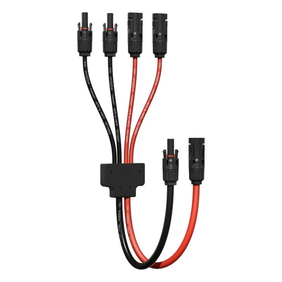 Solar Connectors for 2-3-4 Solar Panels,Tool-Free Solar Cable Splitter, IP68 Waterproof Solar Wires Connectors,2to 4 Y Branch Parallel Adapter for PV Cable