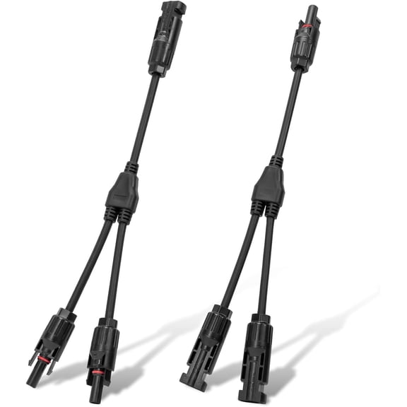 Solar Connectors Y Branch Parallel PV Adapter Cable Wire Plug Tool Kit for Solar Panel(m/ff+f/mm)