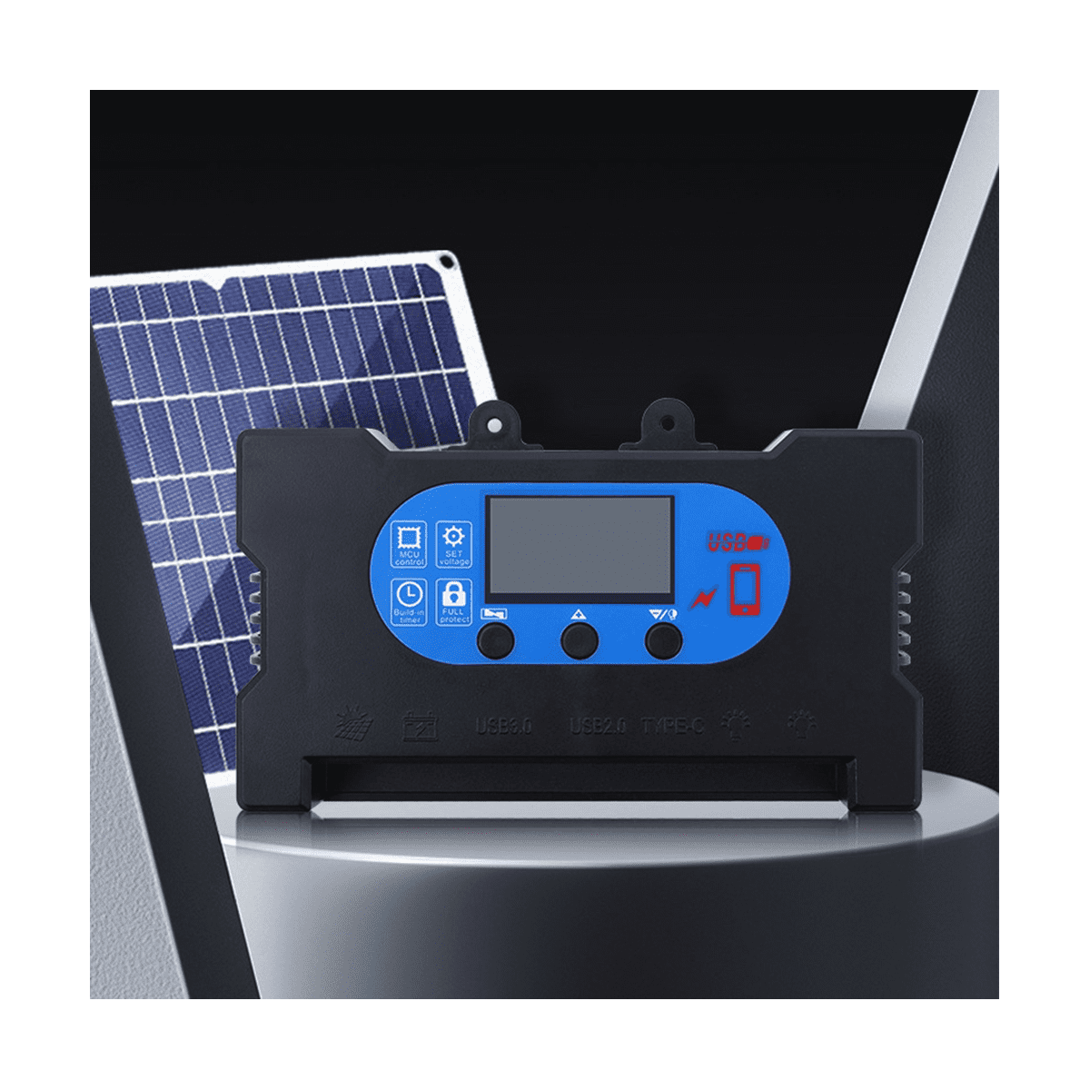Solar Controller 100A Solar Voltage Regulator PWM Battery Charger