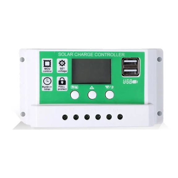 Solar Controller 10A-100A 12V/24V Adaptive Battery Regulator Charge and Discharge Photovoltaic Street Lamp Control System 2USB ,High-Efficiency - 50A_A