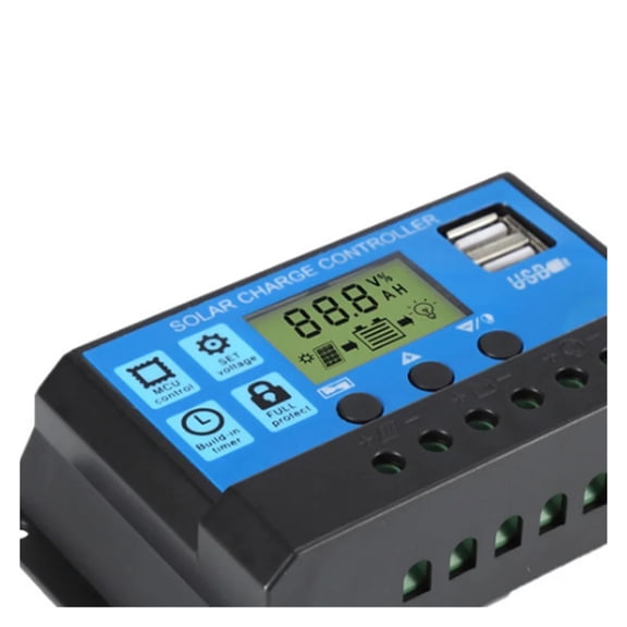 Solar Controller PWM 60A 50A 40A 30A 20A 10A Charge And Discharge Controller 12V 24V Auto LCD Solar Regulator With Dual USB 5V ,Improvement of Charging Speed