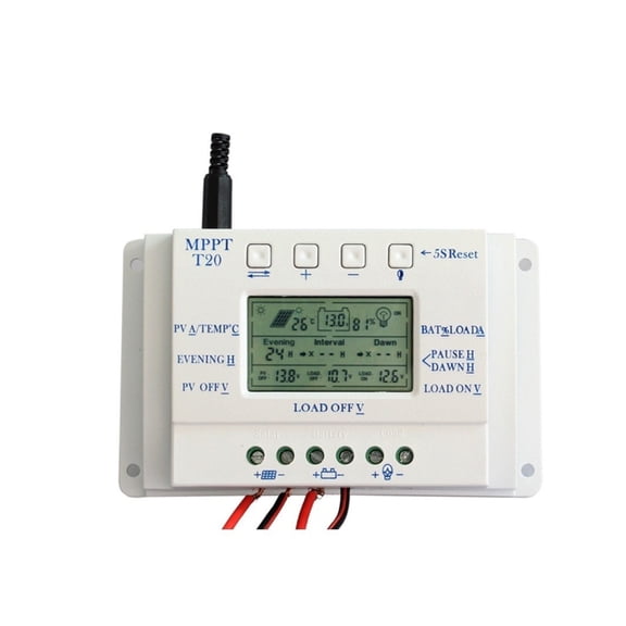 Solar Controller Pwm 12/24V 20A Zero Level Solar Charging Street Light Controller T20 ,Install Anywhere You Want