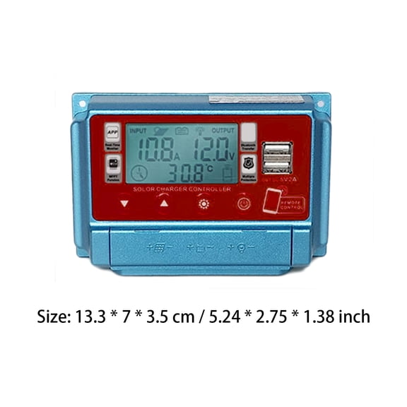 Solar Controller WiFi BT 60A Solar Charger Controller High Efficiency MPPT Charging for Various Batteries and Remote Control
