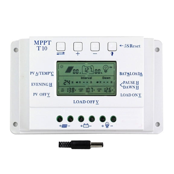 Solar Controller Zero Level 10A 12/24V PWM LCD Automatic Identification Charge And Discharge Controller ,Install Anywhere You Want