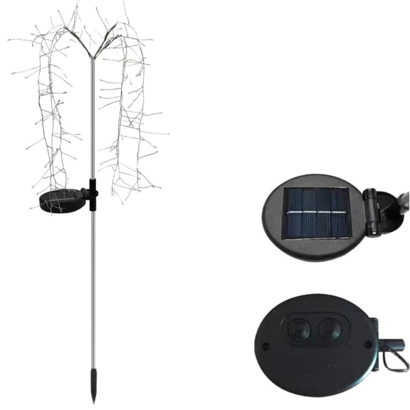 Solar Courtyard Lights, Ground Insert String Lights, Firecracker Decor Lamp, Outdoor Waterproof Solar Lamp, 120LED Garden Patio Festival Decoration