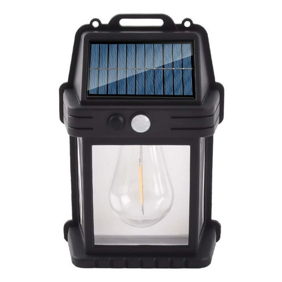 Solar Courtyard Wall Light | Super Bright Outdoor LED | Motion Sensor | Solar Powered | IP65 Weatherproof | Warm Light | Easy Wireless Installation | Filament Bulb | ABS Construction | Dusk to Dawn