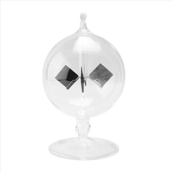 Solar Crookes Radiometer Glass Windmill Handmade Toy for Home Decoration Gift Transparent