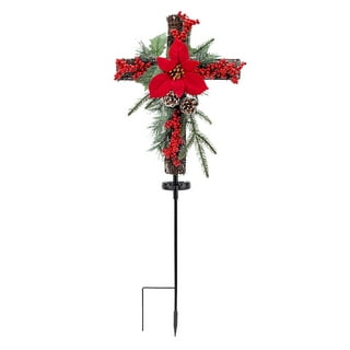 MODANU 2 Pack Metal Christmas Headstone Wreath Hanger Adjustable 6'' to  11'' Flower Wreath Holder Stands Gravestone Marker Cemetery Tombstone  Saddles, Silver 