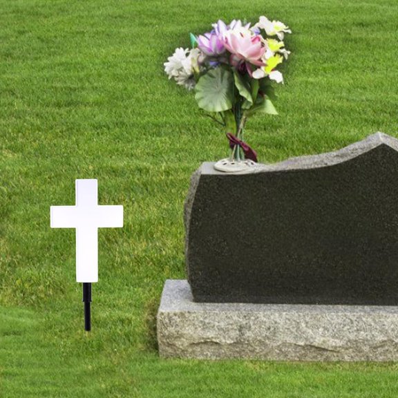 Solar Cross Garden Stake Outdoor Lights, Solar Cross for Cemetery, Solar Powered Cross Lights Stake, LED Jesus Cross Light Decoration Garden Cross Marker for Yards, Gardens, Patio