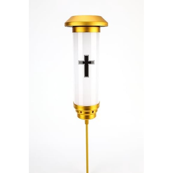 Solar Cross for Cemetery Grave,Solar Lighted Cross Garden Stake Outdoor Lights, for Loss of Loved One,White(Jesus Cross)$$Tools & Hardware Other