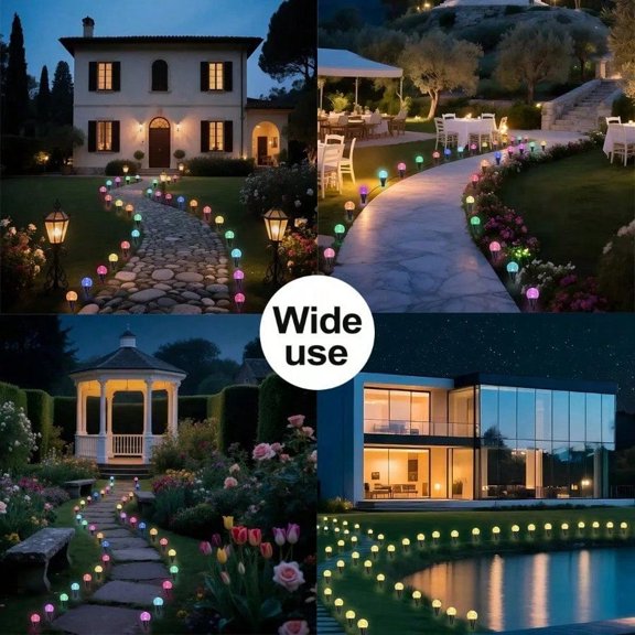 Solar Crystal Globe Pathway Lights 30LEDS Waterproof Outdoor Garden Pilot Light String For Lawn Party Wedding Christmas Decor