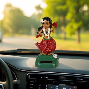 Solar Dancing Girl Car Dashboard Decoration, Sunlight Powered Swing Figure, Cute Hula Dancer Ornament For Auto Interior & Desktop,A - One Size