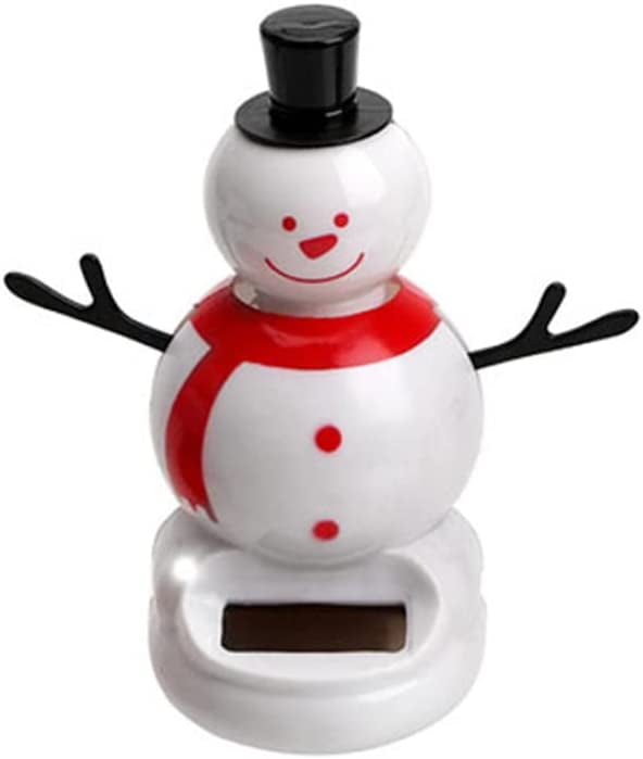 Solar Dancing Toy Car Dashboard Solar Snowman Dolls Bobble Head Dolls