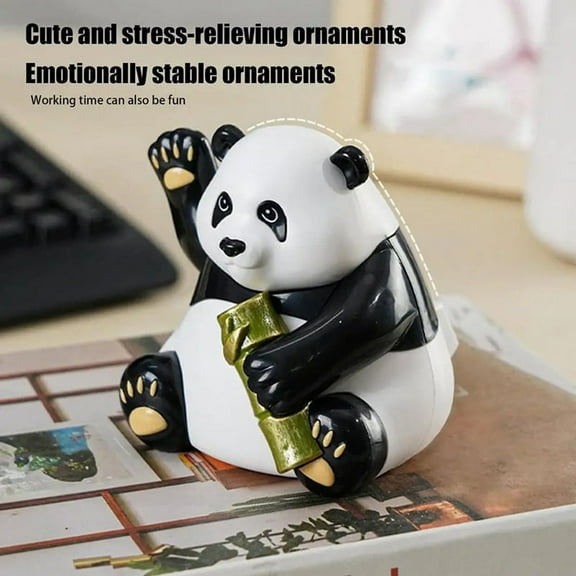 Solar Dancing Toys Panda Bear BobbleHead Collectible Figurines Car Dashboard Decor Desk Accessories Office