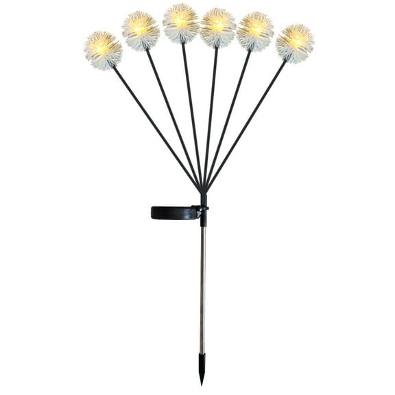 Solar Dandelion Garden Lights, Solar Outdoor Lights, Solar Swaying Lights for Garden Decoration, Outdoor Decoration, Backyard Decoration (Warm White, 6 LED)