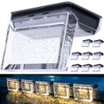 Solar Deck Lights 8 Pack IP65 Waterproof Outdoor LED Lights for Fence