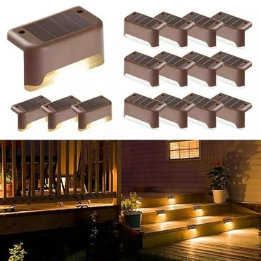 Solar Deck Lights LED Outdoor Path Garden Patio Pathway Stairs Step Fence Lamp
