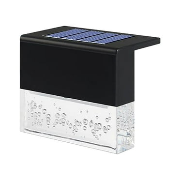 Solar Deck Lights, Led Solar Step Lights Outdoor for Stair, Fence, Patio, Garden Pathway, Step, Super Bright 10 lumens, 2 Lighting Modes, Acrylic Bubbles